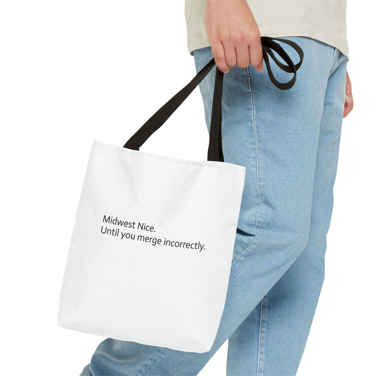 Midwest Nice Tote Bag | Funny Sarcastic Midwest Humor Canvas Tote