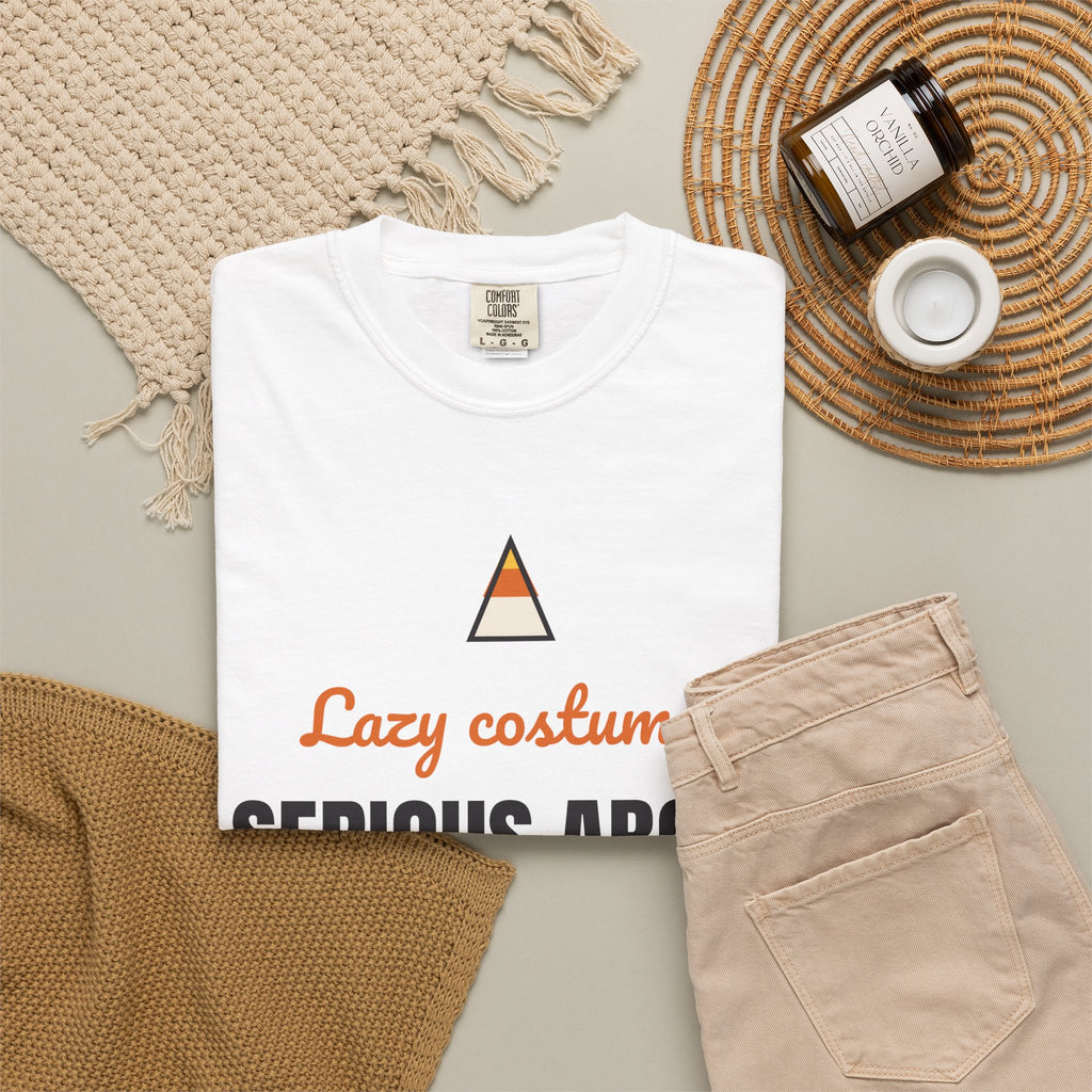 Lazy Costume. Serious About the Candy. Tee | Funny Halloween Shirt