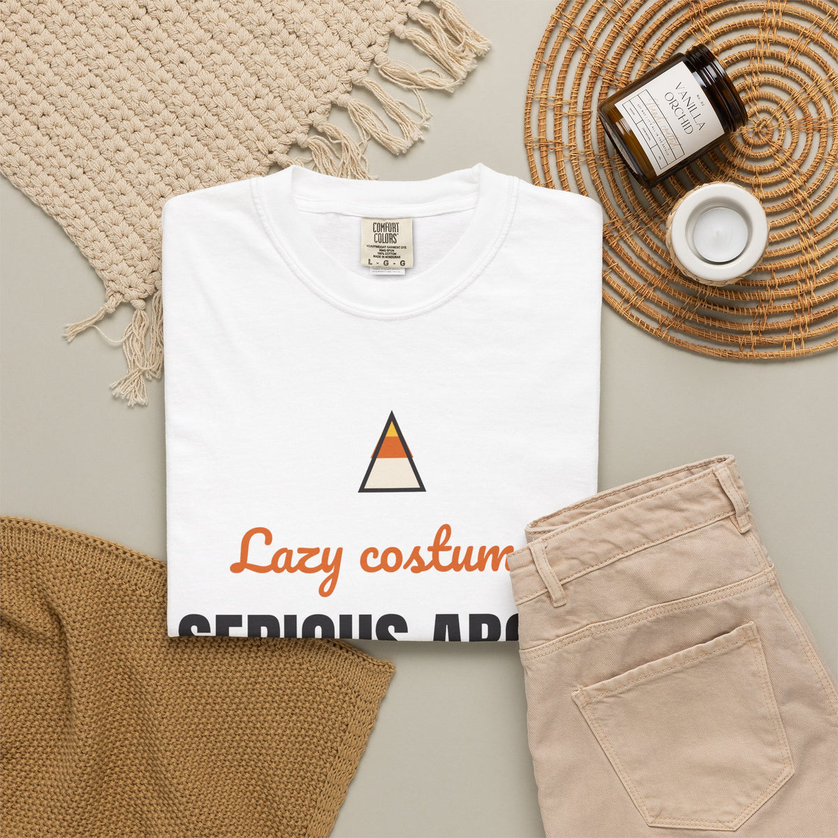 Lazy Costume. Serious About the Candy. Tee | Funny Halloween Shirt