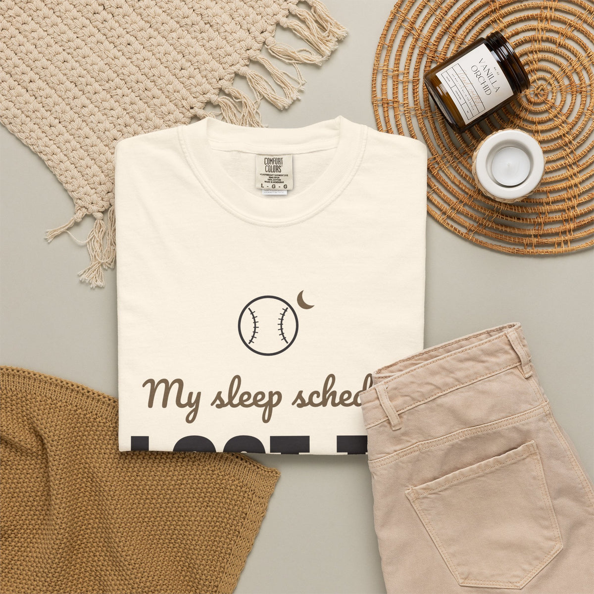My Sleep Schedule Lost to October Baseball Tee | Funny Baseball Fan Shirt