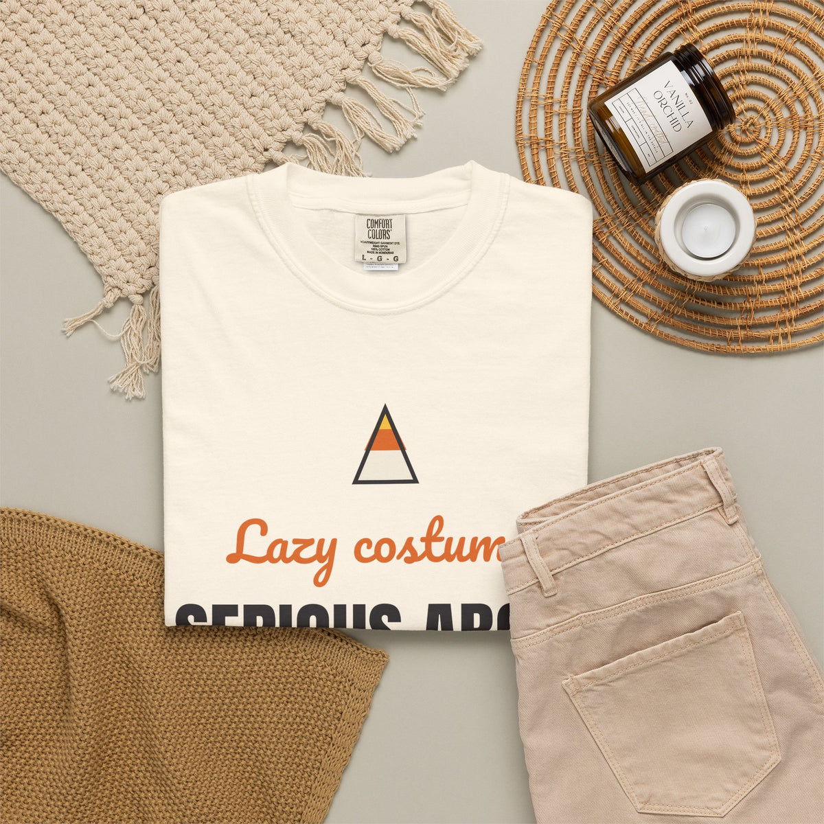 Lazy Costume. Serious About the Candy. Tee | Funny Halloween Shirt