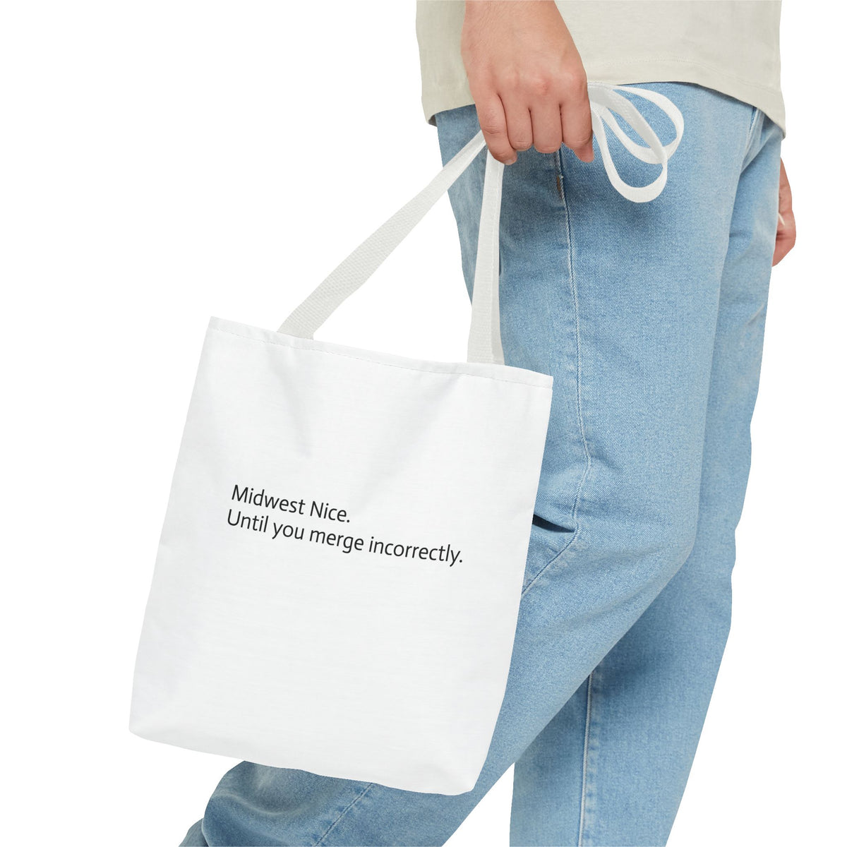 Midwest Nice Tote Bag | Funny Sarcastic Midwest Humor Canvas Tote