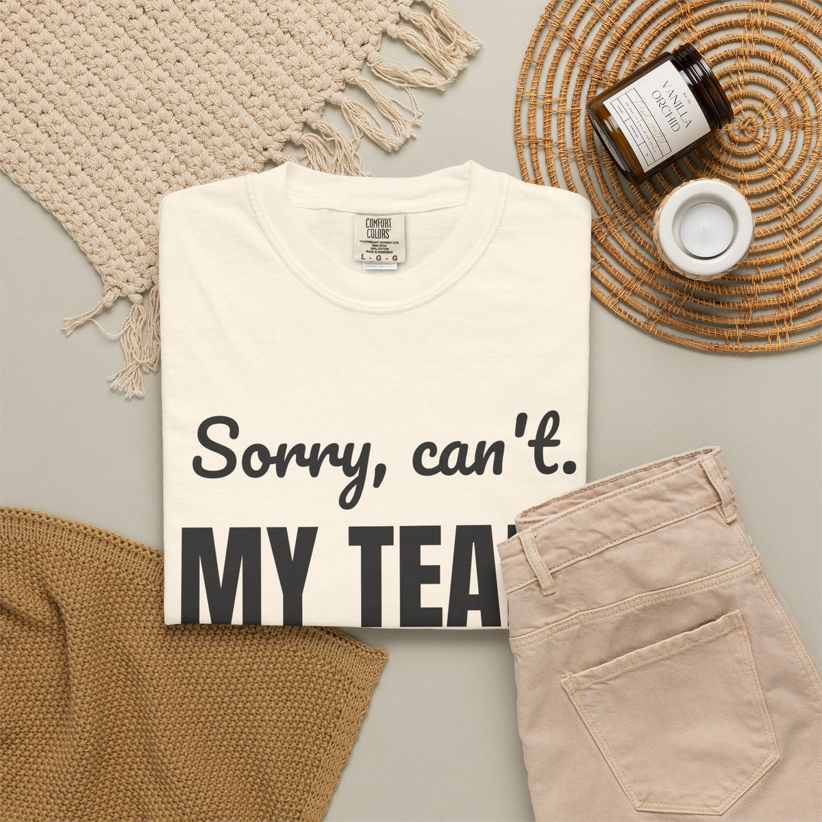 Sorry, Can't. My Team Is Playing. Tee | Funny Football Fan Shirt