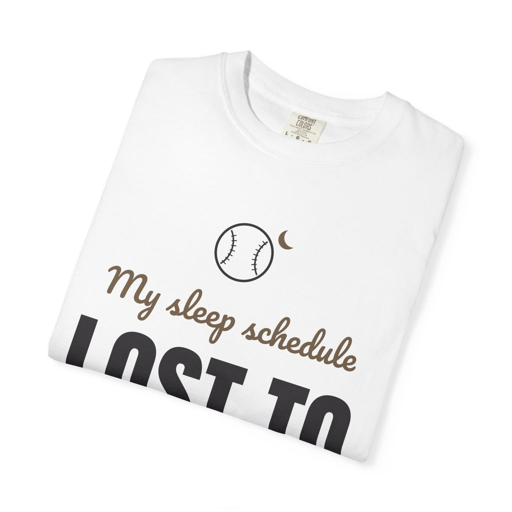 My Sleep Schedule Lost to October Baseball Tee | Funny Baseball Fan Shirt