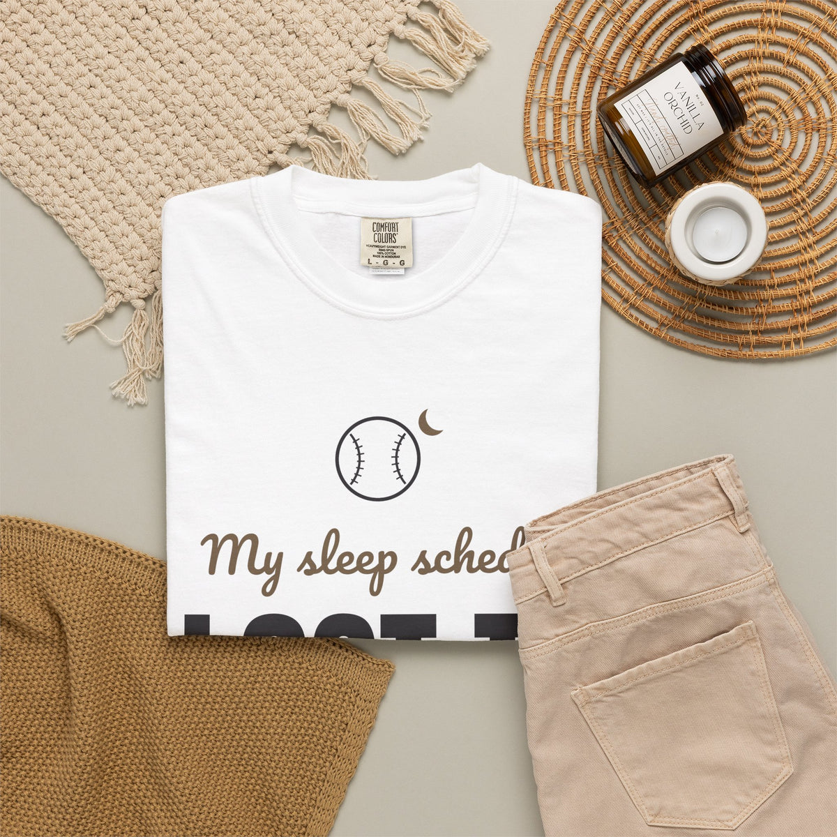 My Sleep Schedule Lost to October Baseball Tee | Funny Baseball Fan Shirt
