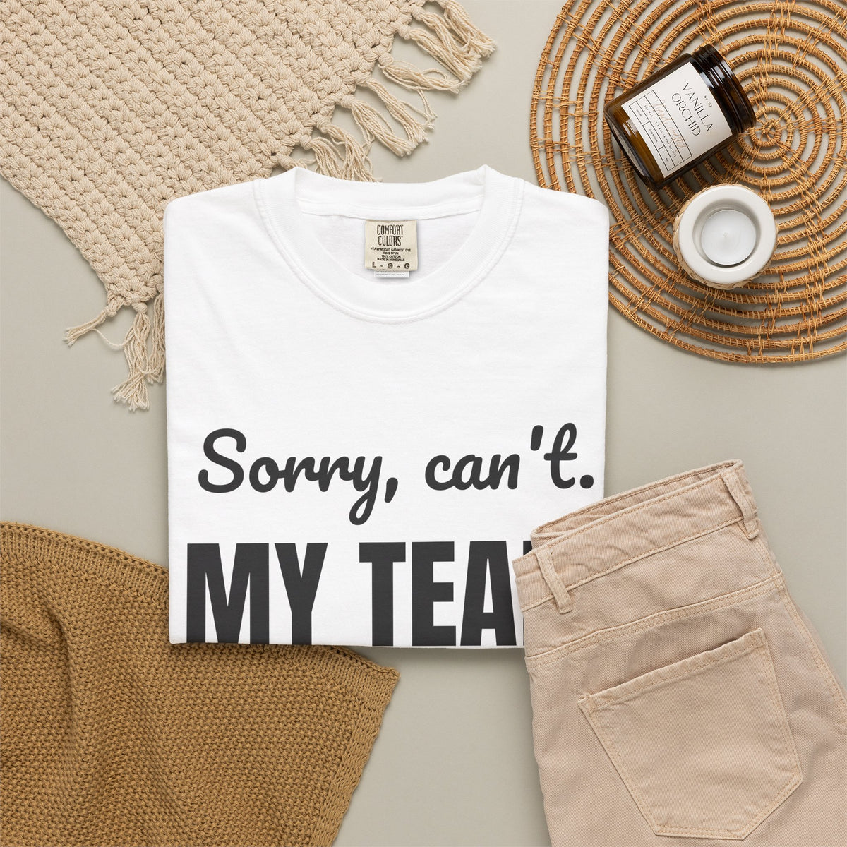 Sorry, Can't. My Team Is Playing. Tee | Funny Football Fan Shirt