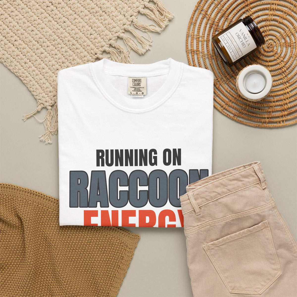 Running on Raccoon Energy Tee | Funny Trash Panda Shirt