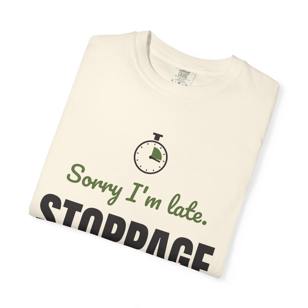 Sorry I'm Late. Stoppage Time. Tee | Funny Soccer Fan Shirt