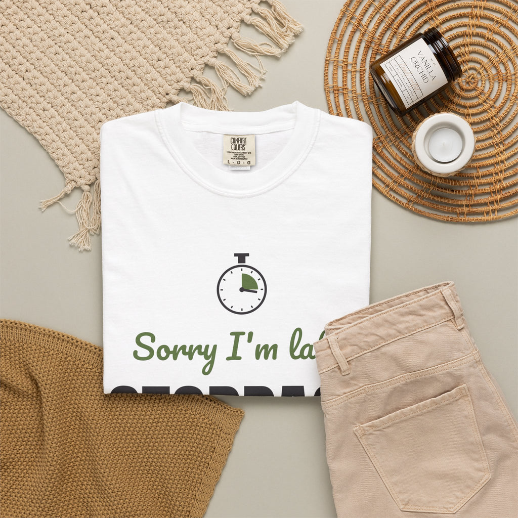 Sorry I'm Late. Stoppage Time. Tee | Funny Soccer Fan Shirt